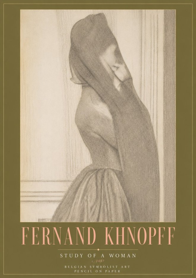 Fernand Khnopff Study of a Woman No6 - Poszter
