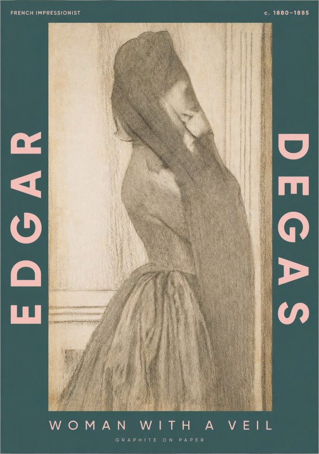 Edgar Degas Woman with a Veil No2 - Poszter