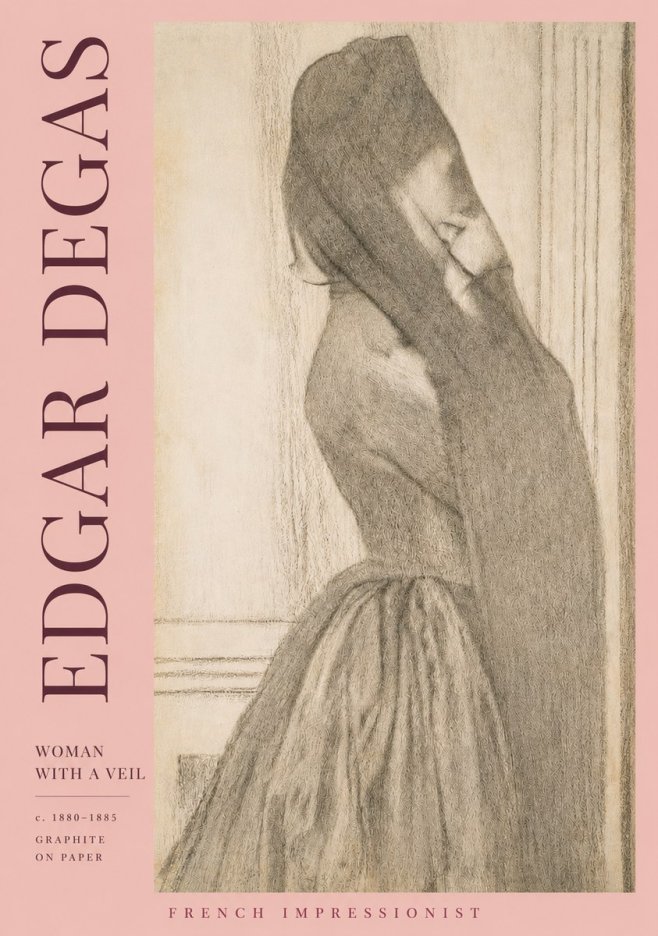Edgar Degas Woman with a Veil No3 - Poszter