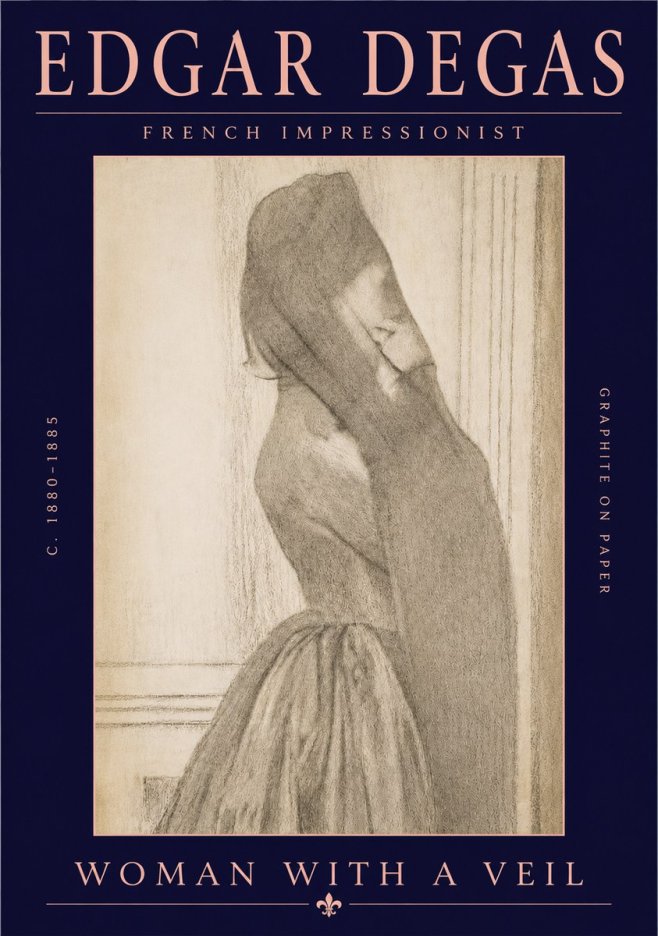 Edgar Degas Woman with a Veil No5 - Poszter