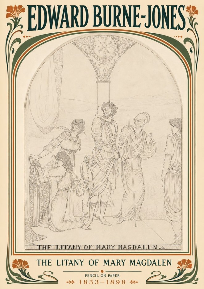 Edward Burne-Jones The Litany of Mary Magdalen No5 - Poszter