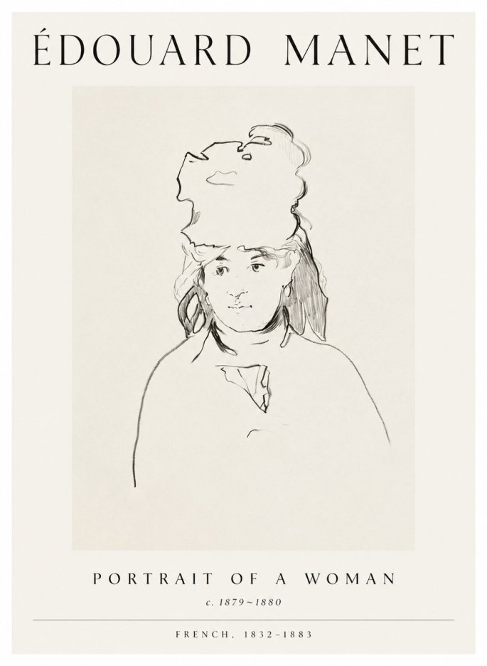 Édouard Manet Portrait of a Woman No1 - Poszter