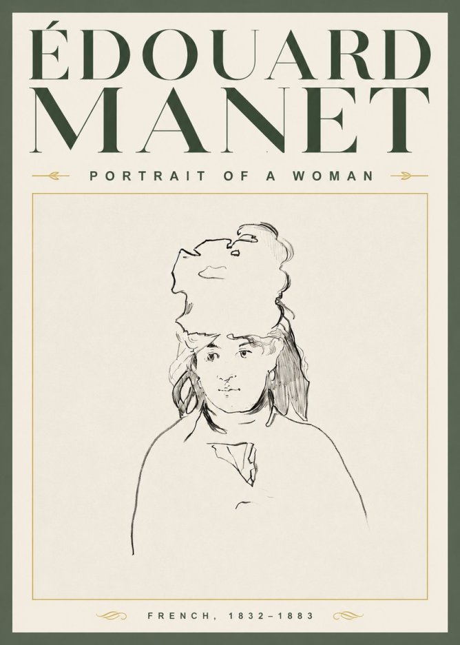 Édouard Manet Portrait of a Woman No3 - Poszter
