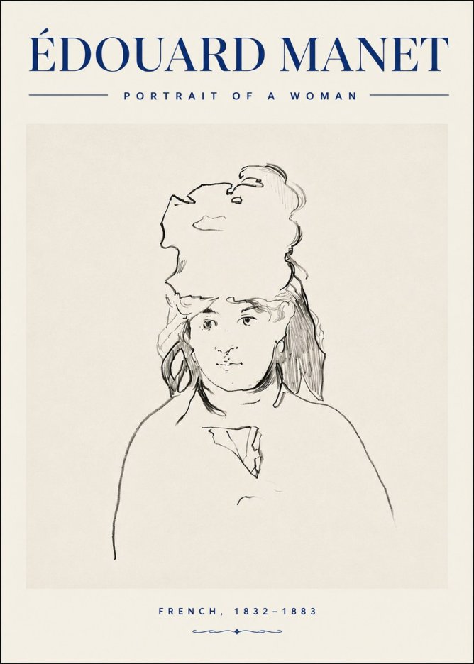 Édouard Manet Portrait of a Woman No4 - Poszter