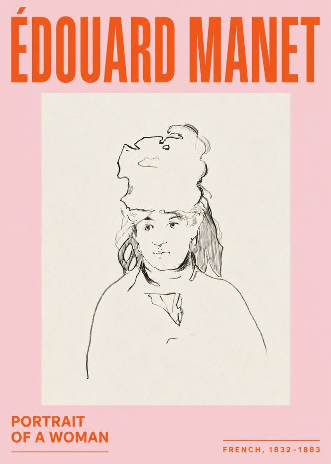 Édouard Manet Portrait of a Woman No5 - Poszter