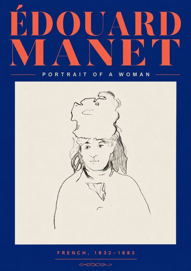 Édouard Manet Portrait of a Woman No6 - Poszter