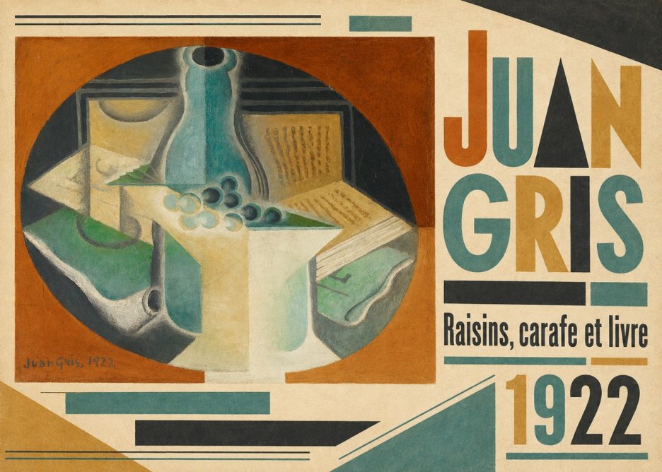 Juan Gris Raisins, Carafe Et Livre No4 - Poszter