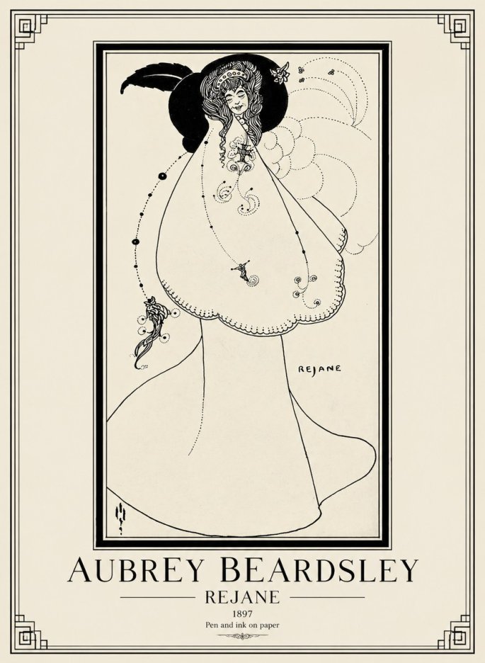 Aubrey Beardsley Rejane I No1 - Poszter
