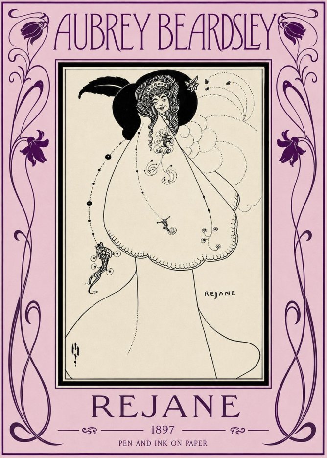 Aubrey Beardsley Rejane I No3 - Poszter