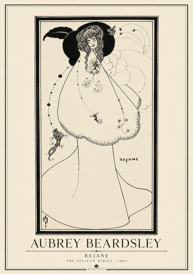 Aubrey Beardsley Rejane I No6 - Poszter
