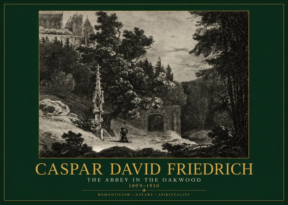 Caspar David Friedrich The Abbey in the Oakwood No2 - Poszter