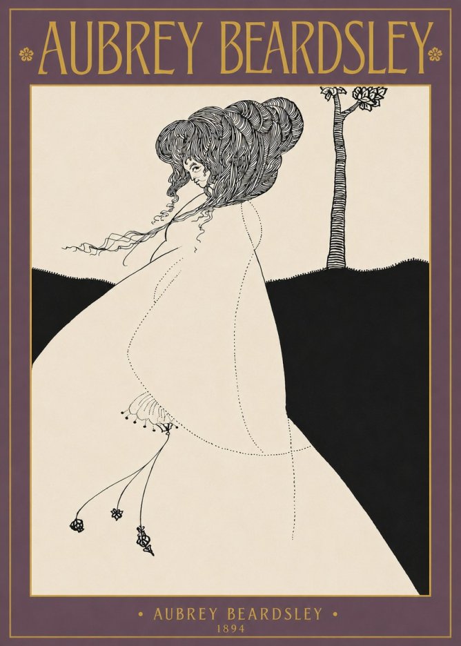 Aubrey Beardsley The Pallid Princess No2 - Poszter