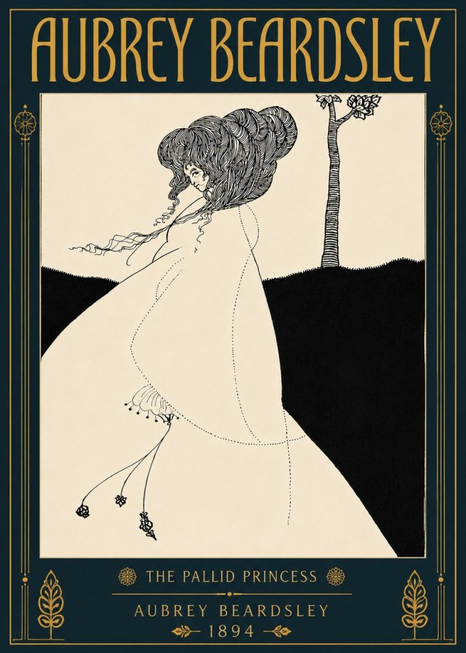 Aubrey Beardsley The Pallid Princess No4 - Poszter