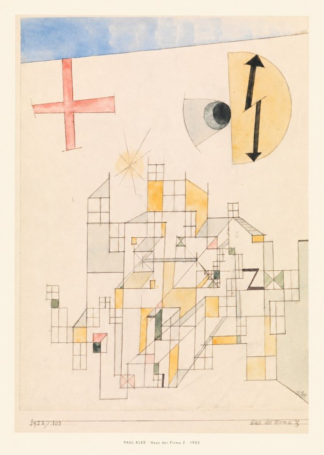 Paul Klee Haus Der Firma Z No6 - Poszter