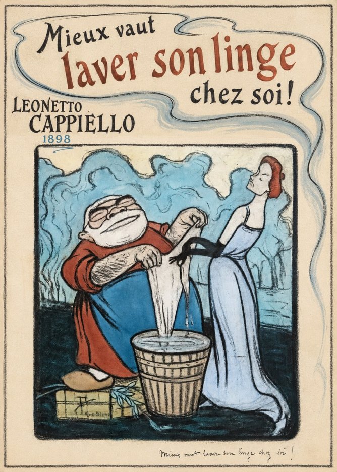 Leonetto Cappiello Mieux Vaut Laver Son Linge Chez Soi! No1 - Poszter