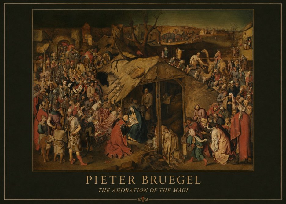Pieter Bruegel The Adoration of the Magi No6 - Poszter