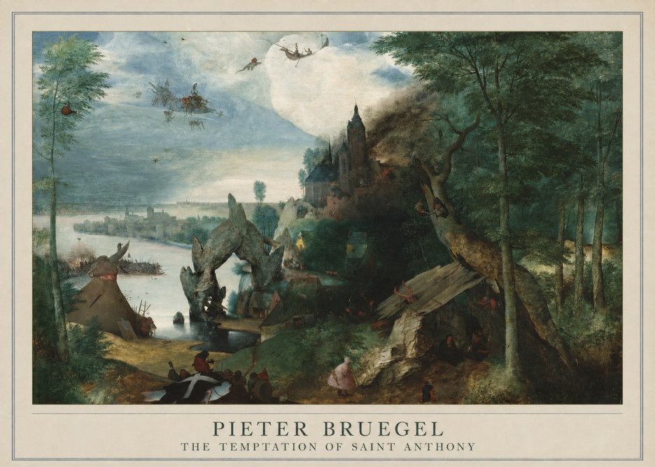 Pieter Bruegel The Temptation of Saint Anthony No4 - Poszter