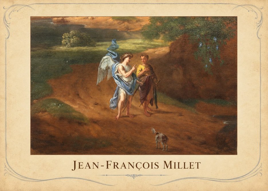 Jean-François Millet Tobias and the Angel No3 - Poszter