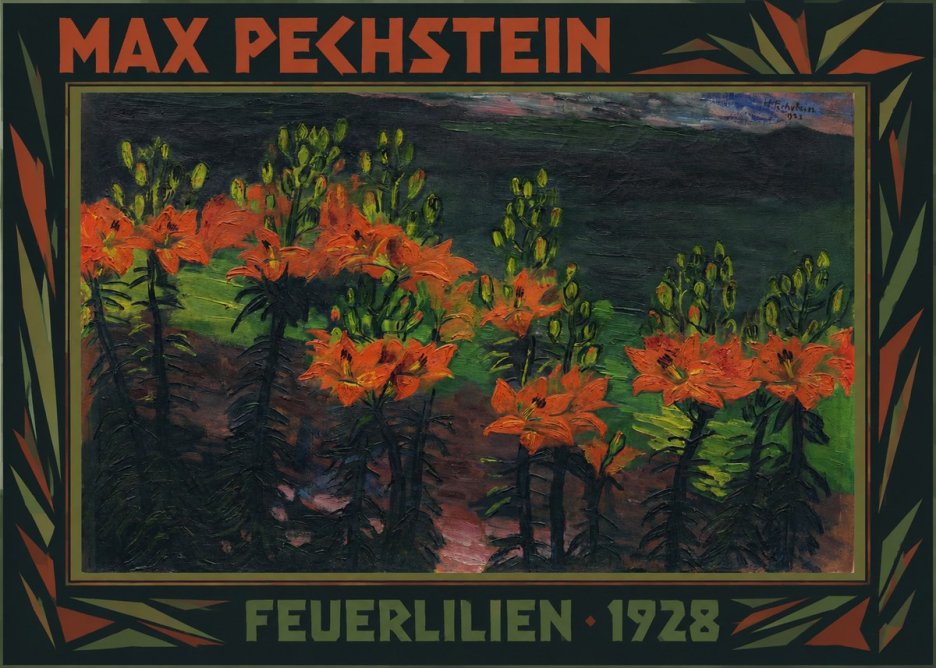 Max Pechstein Feuerlilien No1 - Poszter