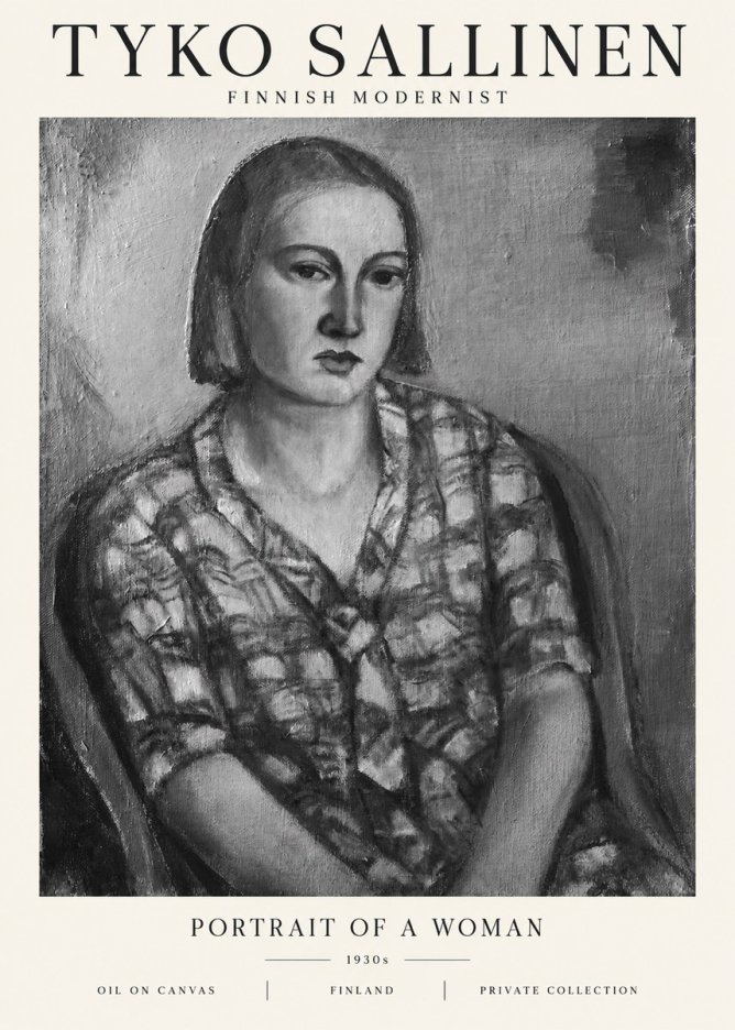 Tyko Sallinen Portrait of a Woman I No1 - Poszter