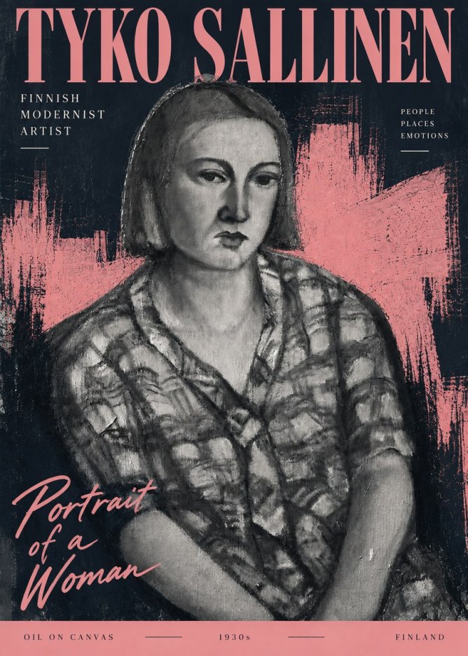 Tyko Sallinen Portrait of a Woman I No3 - Poszter