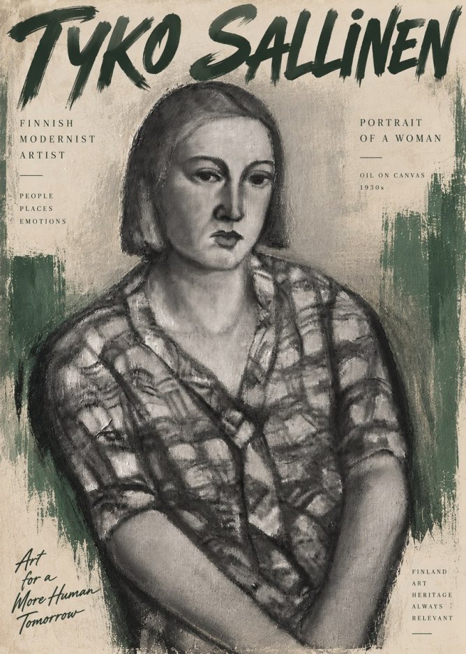 Tyko Sallinen Portrait of a Woman I No6 - Poszter