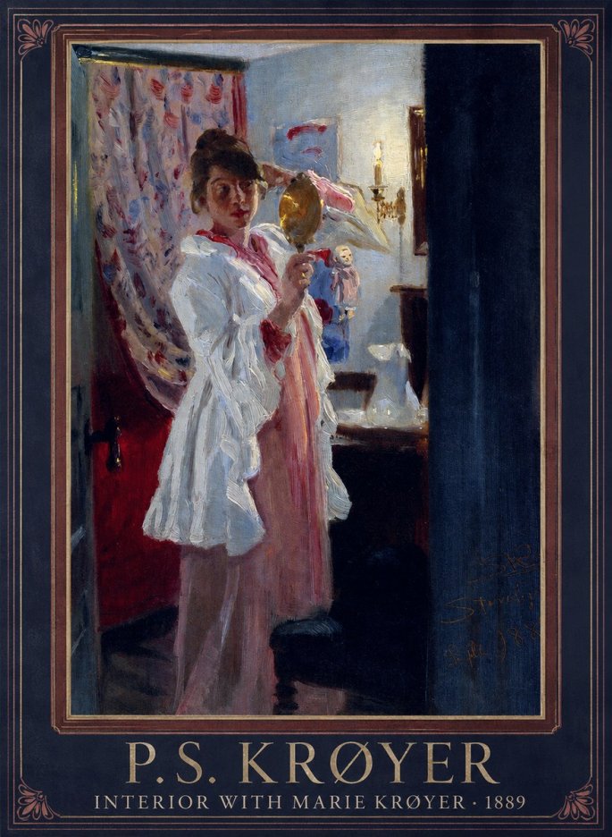P.S. Krøyer Interior with Marie Krøyer No1 - Poszter