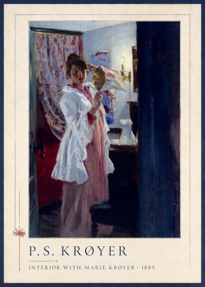 P.S. Krøyer Interior with Marie Krøyer No4 - Poszter