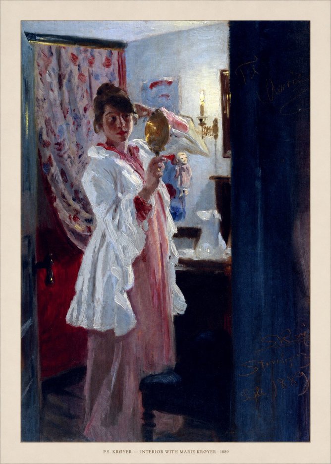P.S. Krøyer Interior with Marie Krøyer No5 - Poszter