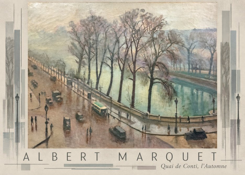 Albert Marquet Quai De Conti, L'automne No6 - Poszter
