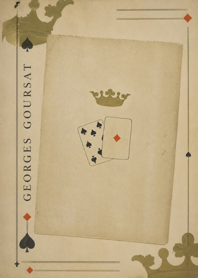 Georges Goursat Crown and Playing Cards No2 - Poszter