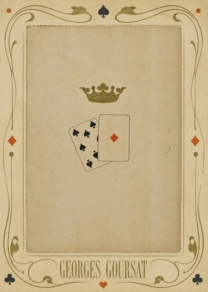 Georges Goursat Crown and Playing Cards No5 - Poszter
