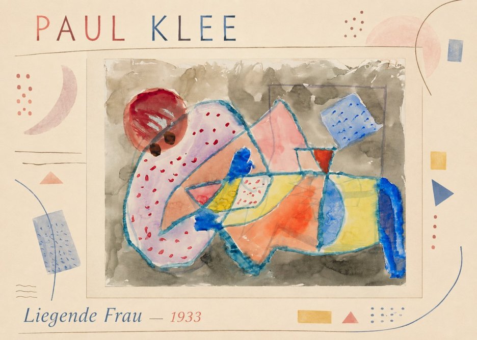 Paul Klee Liegende Frau - 1933 No2 - Poszter