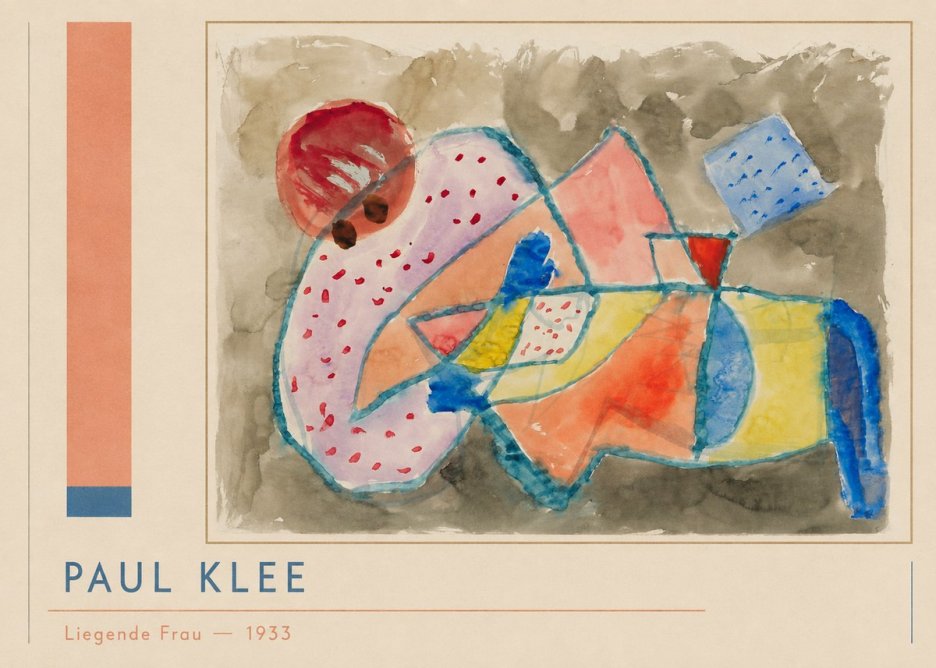 Paul Klee Liegende Frau - 1933 No3 - Poszter