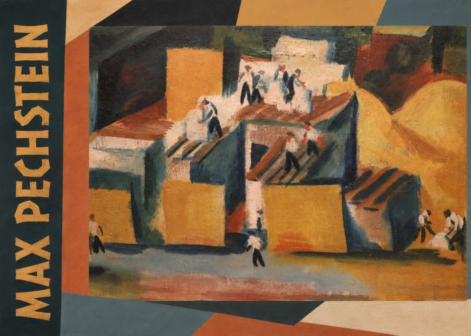 Max Pechstein Workers on Rooftops No2 - Poszter