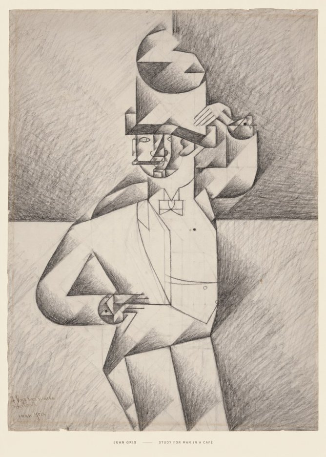 Juan Gris Study for Man in a Café No6 - Poszter
