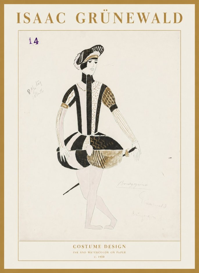 Isaac Grünewald Costume Design IX No1 - Poszter