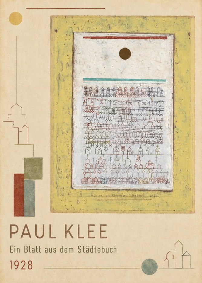 Paul Klee Ein Blatt Aus Dem Städtebuch No2 - Poszter