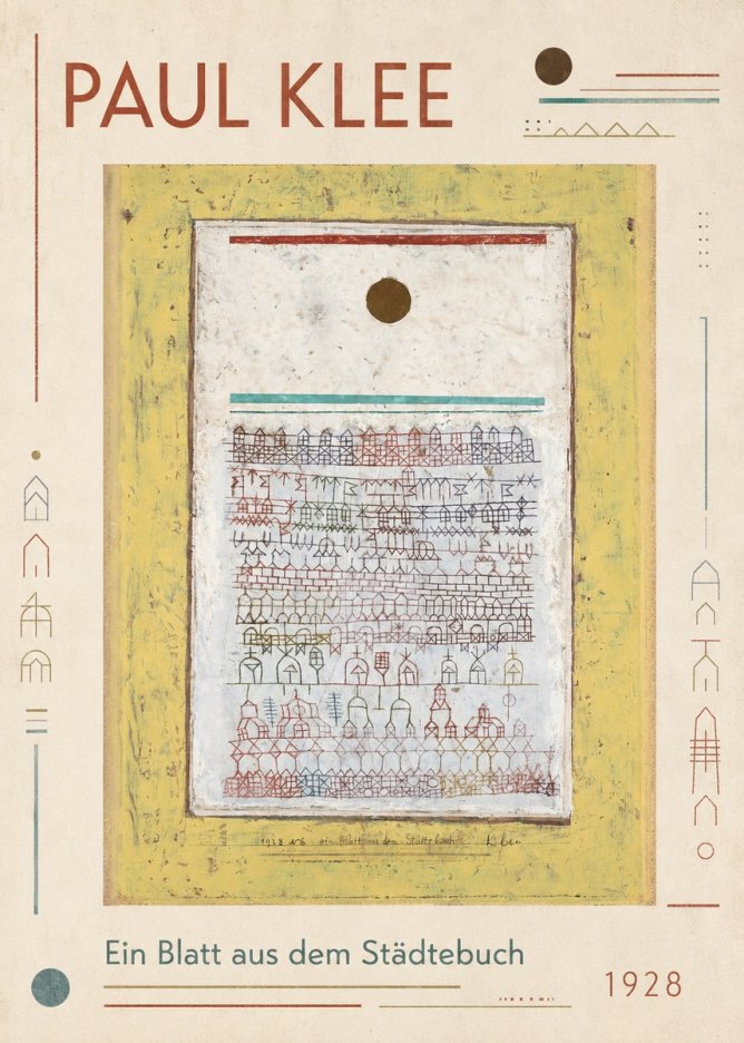 Paul Klee Ein Blatt Aus Dem Städtebuch No3 - Poszter