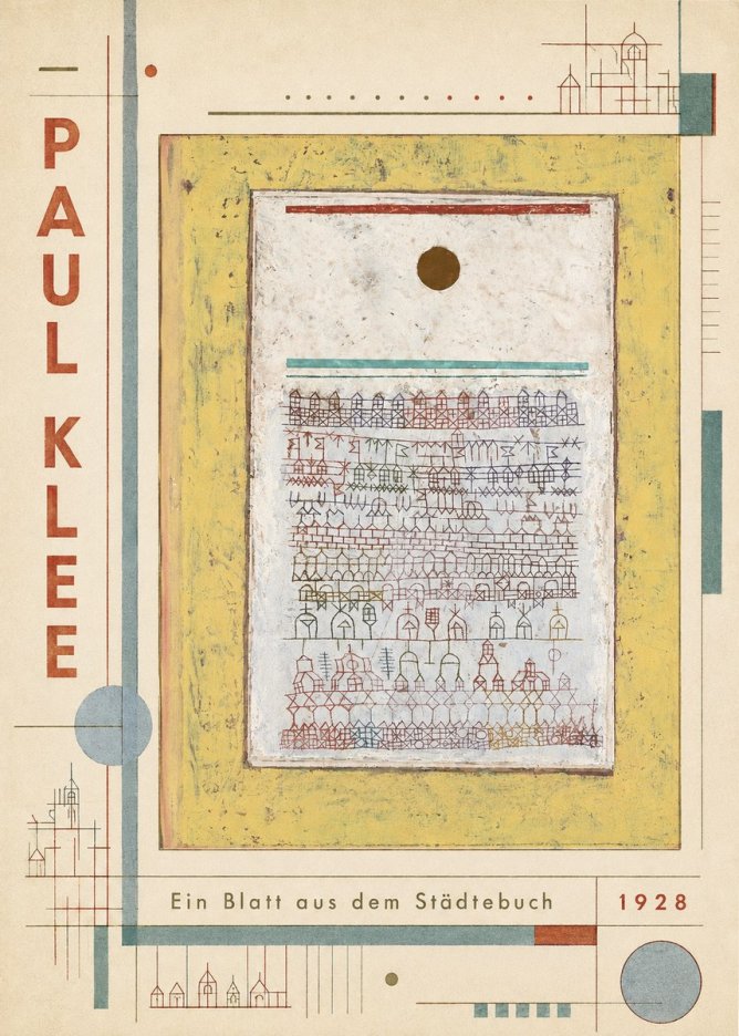 Paul Klee Ein Blatt Aus Dem Städtebuch No4 - Poszter