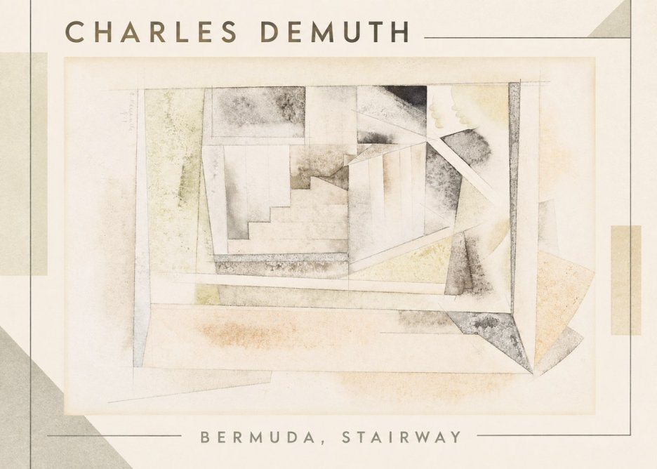 Charles Demuth Bermuda, Stairway No1 - Poszter