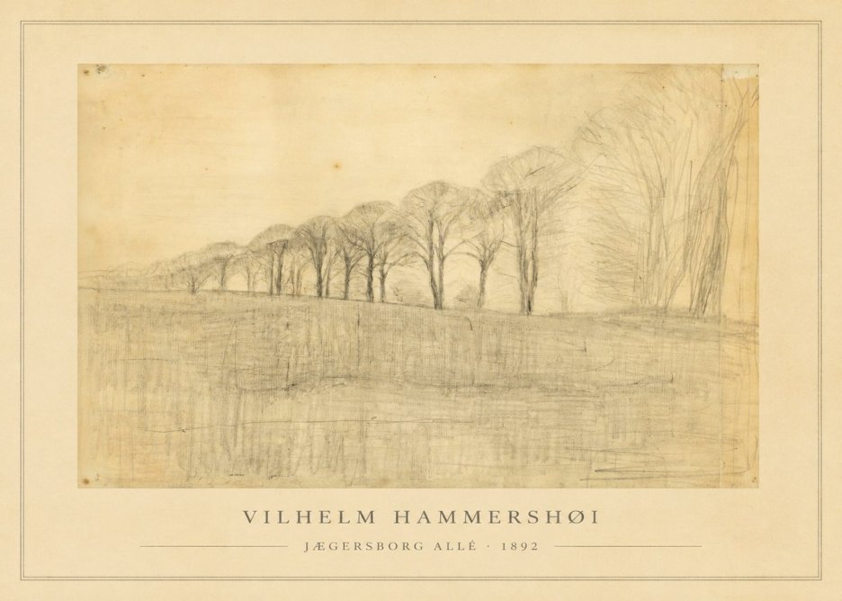 Vilhelm Hammershøi Jægersborg Allé No1 - Poszter