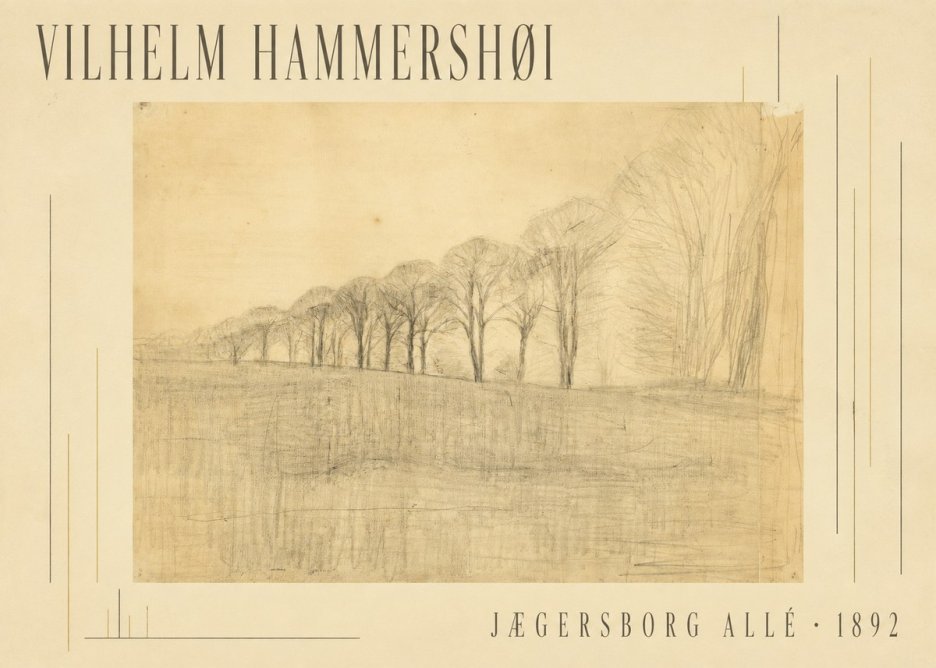 Vilhelm Hammershøi Jægersborg Allé No5 - Poszter