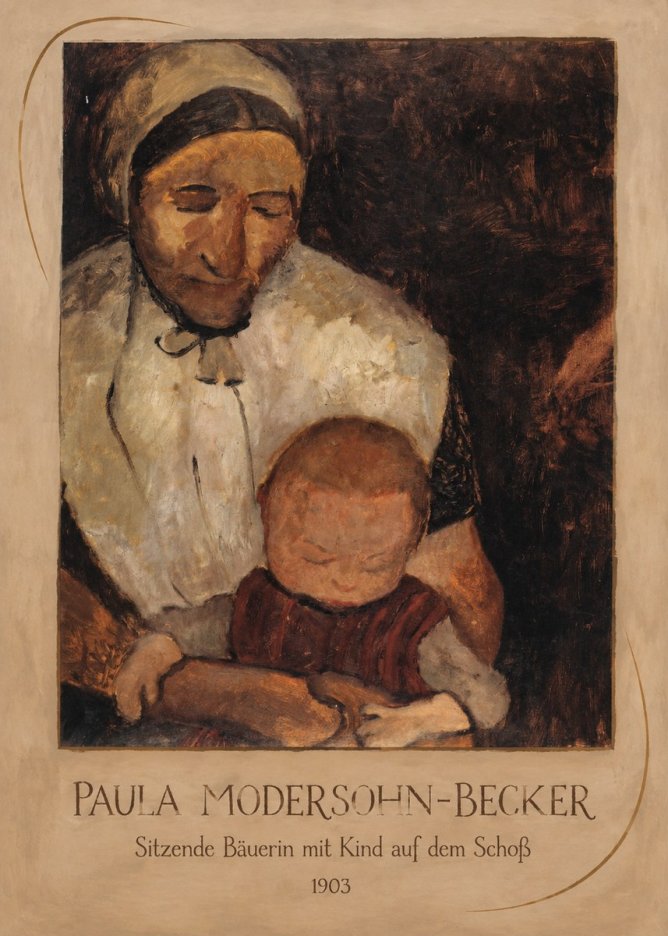Paula Modersohn-Becker Sitzende Bäuerin Mit Kind Auf Dem Schoß No4 - Poszter