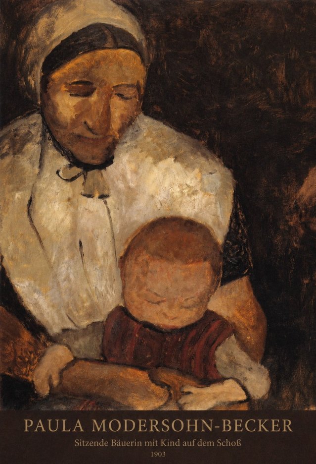 Paula Modersohn-Becker Sitzende Bäuerin Mit Kind Auf Dem Schoß No5 - Poszter