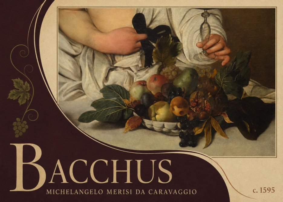 Michelangelo Merisi da Caravaggio Bacchus II No3 - Poszter