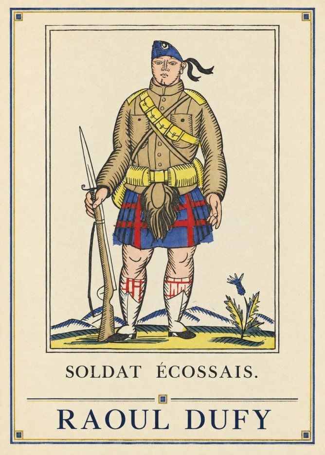 Raoul Dufy Soldat Écossais. No4 - Poszter