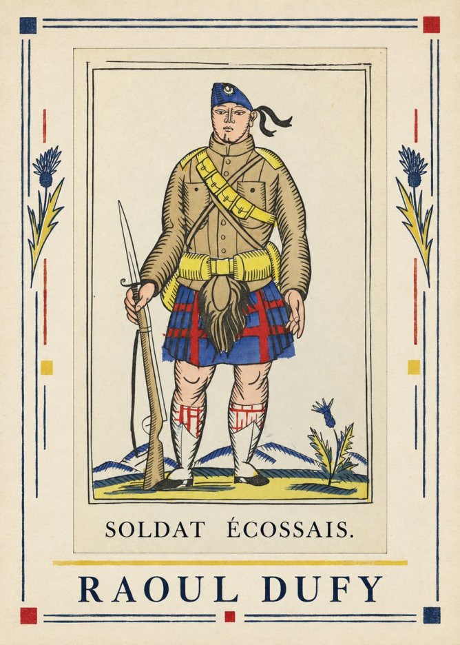 Raoul Dufy Soldat Écossais. No6 - Poszter