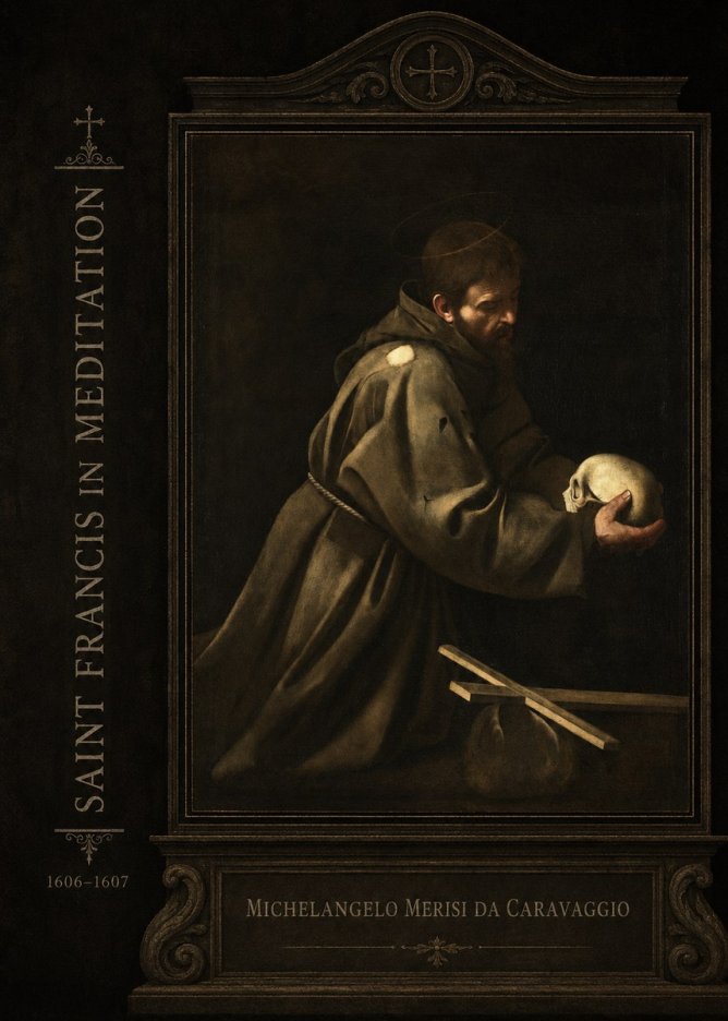 Michelangelo Merisi da Caravaggio Saint Francis in Meditation I No4 - Poszter