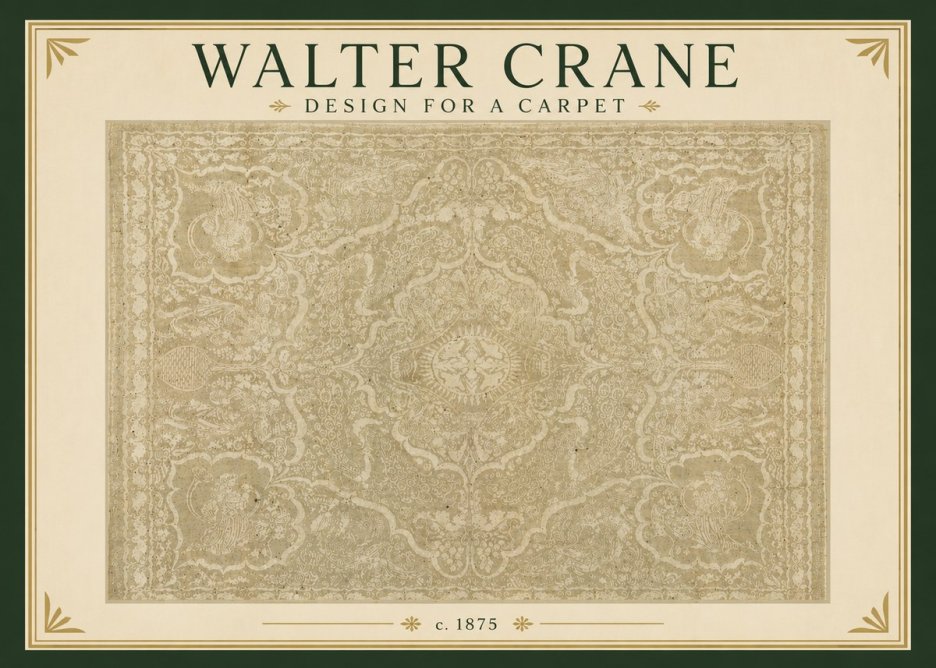 Walter Crane Design for a Carpet No3 - Poszter
